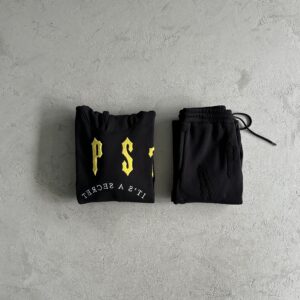 Chandal Trapstar largo negro y amarillo